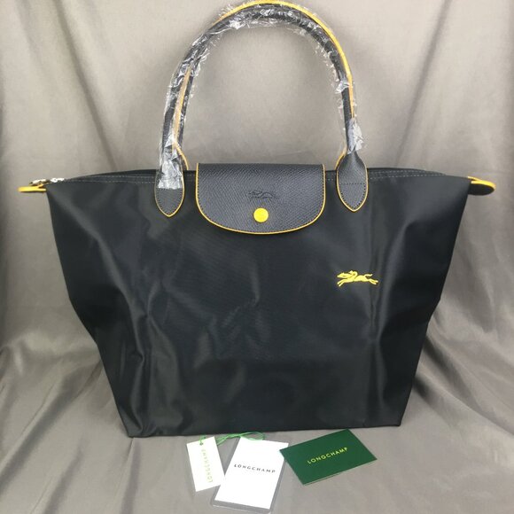 NWT Longchamp Le Pliage Original Large Shoulder Nylon Bag Tote IN Drak grey - Picture 1 of 9